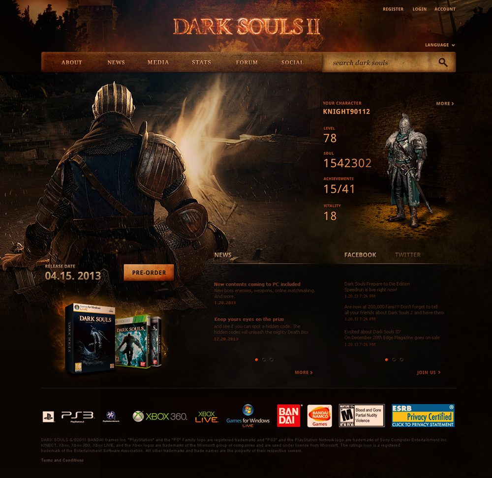 plan of mobile platform for Dark Souls2